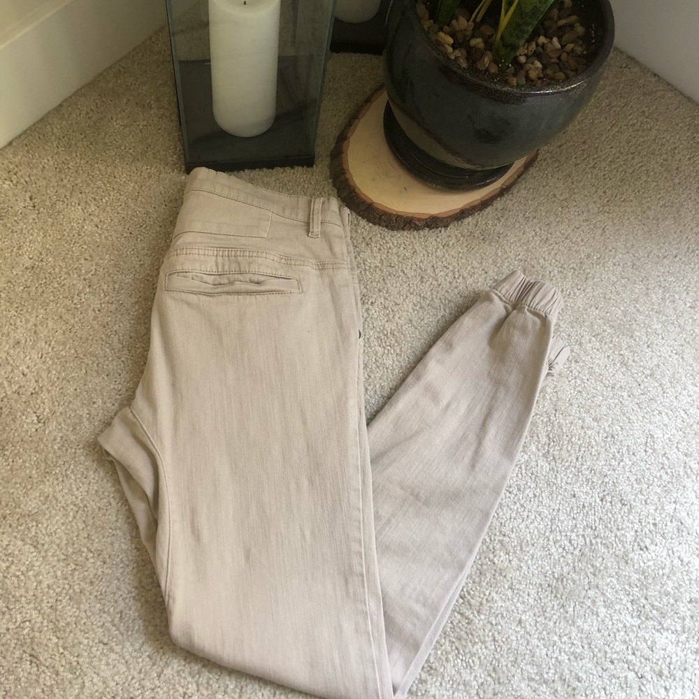Beige CRASH jogger pants
